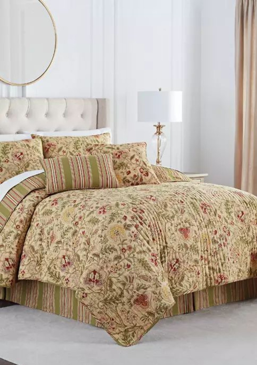 Bed & Bath * | Hot Sale Waverly Imperial Dress Quilt Set Antique