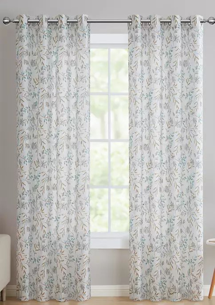 Home * | Discount Waverly Leaf Print Curtains Multi