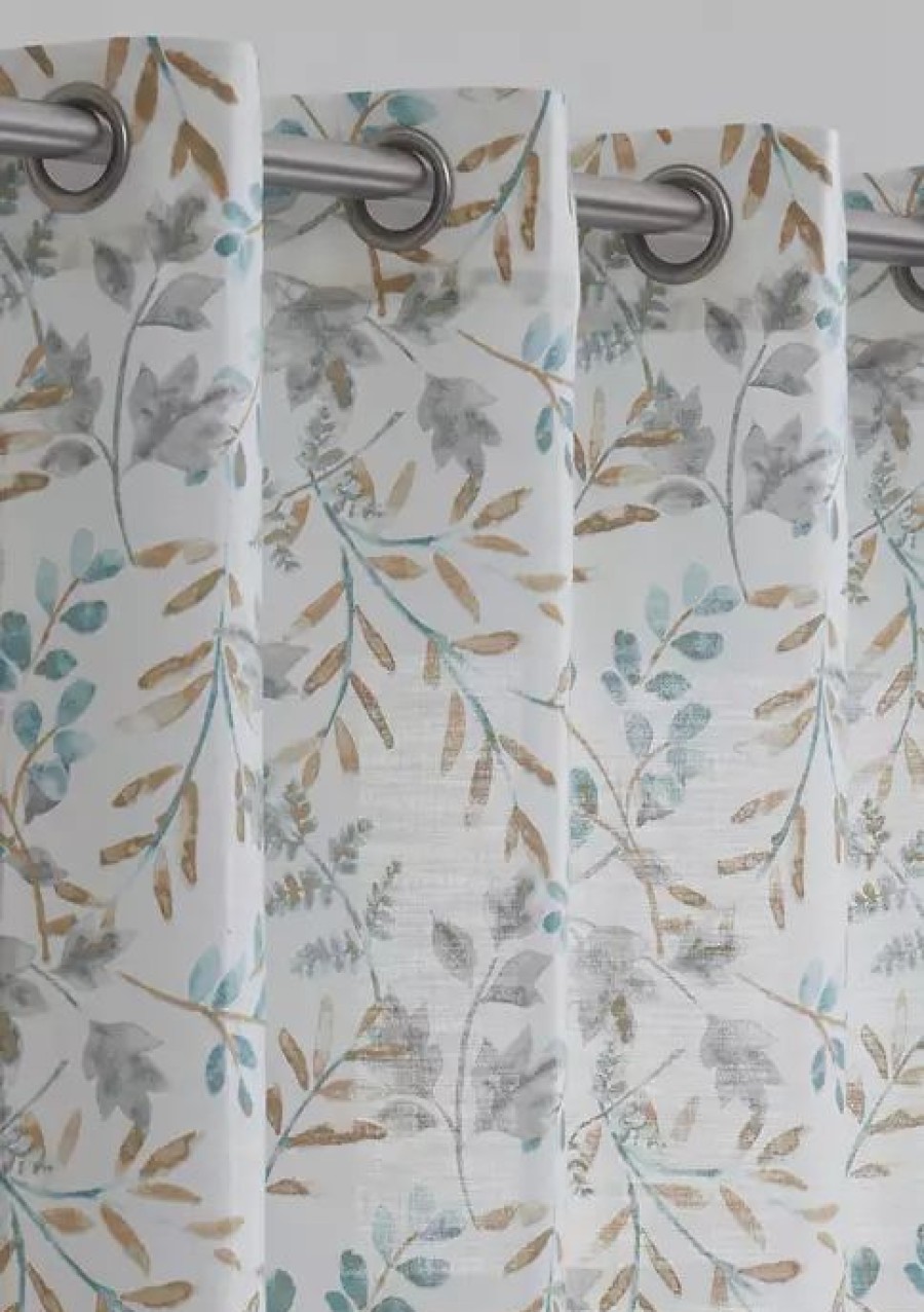 Home * | Discount Waverly Leaf Print Curtains Multi