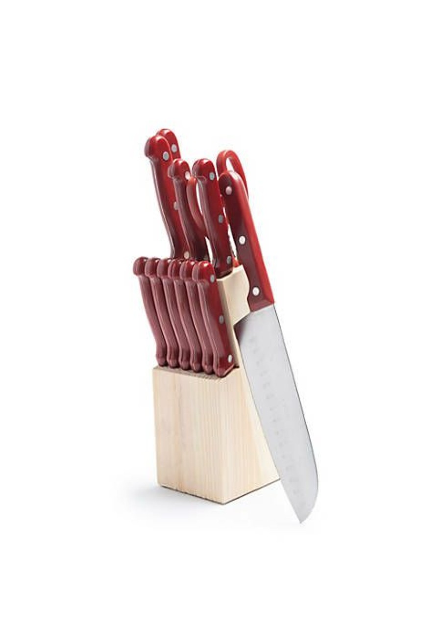 Home * | Cheap Lexi Home 13 Piece Knife Block Set Red