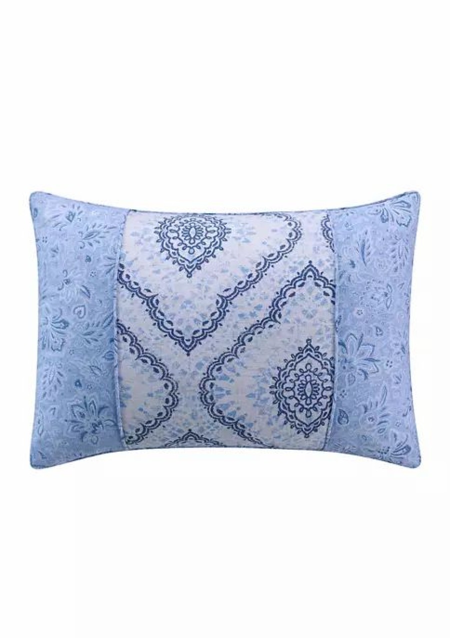 Bed & Bath * | Promo Waverly Curves Ahead 20 X 14 Decorative Pillow Blue Fog