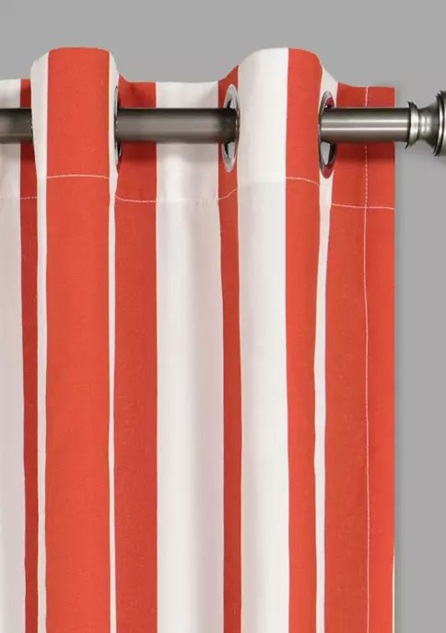 Home * | Flash Sale Waverly Sun N Shade Solstice Stripe Curtain Panel Chili