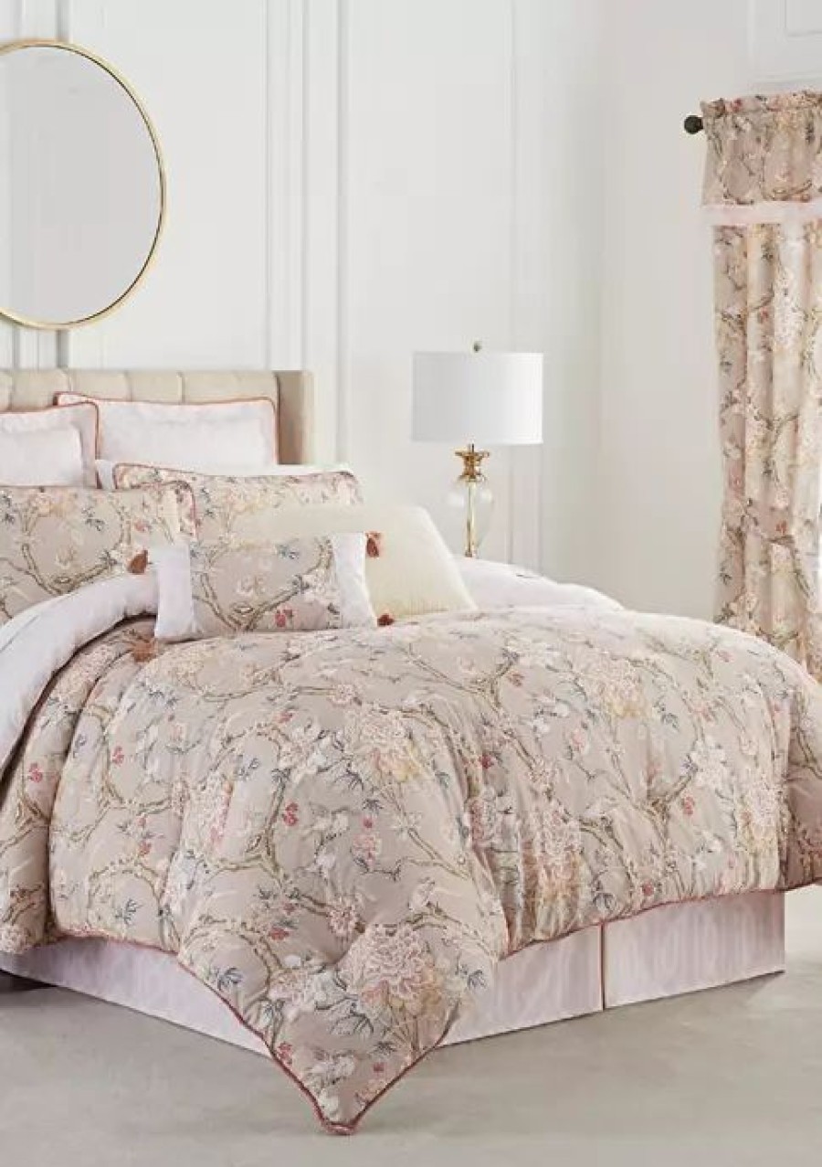 Bed & Bath * | Hot Sale Waverly Mudan Euro Sham Taupe