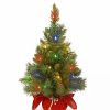 Trees * | Discount National Tree 24 Pre-Lit Full Majestic Fir Artificial Christmas Tree Multicolor Led Lights Green