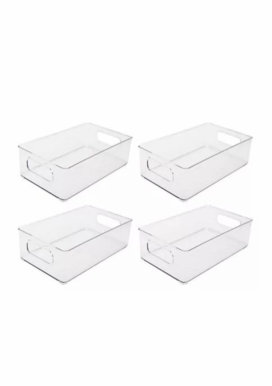 Home * | Outlet Lexi Home Eco Conscious Acrylic Organizer Tray Set Of 4 Clear