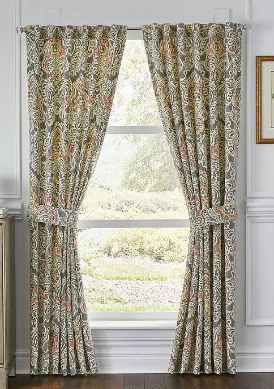 Home * | Coupon Waverly Artisanal Window Drapery Pair Mineral