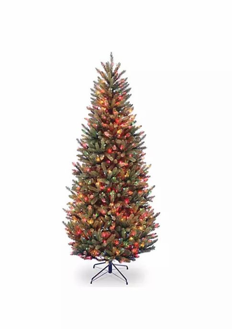 Holiday * | Buy National Tree 6.5' Pre-Lit Natural Fraser Slim Fir Artificial Christmas Tree Multi-Color Lights Green