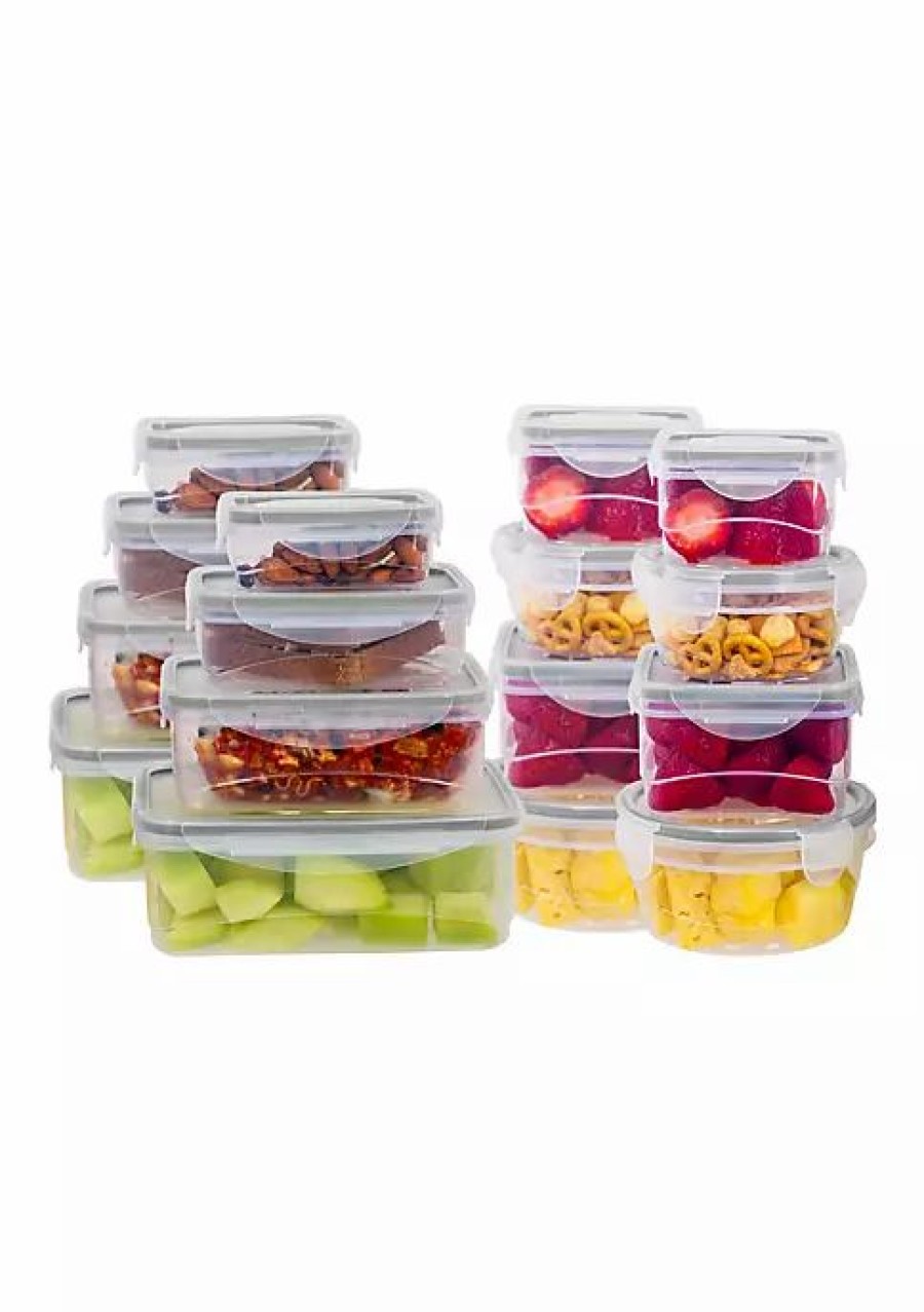 Home * | Best Pirce Lexi Home Durable Meal Prep Plastic Food Containers With Snap Lock Lids Set Of 32