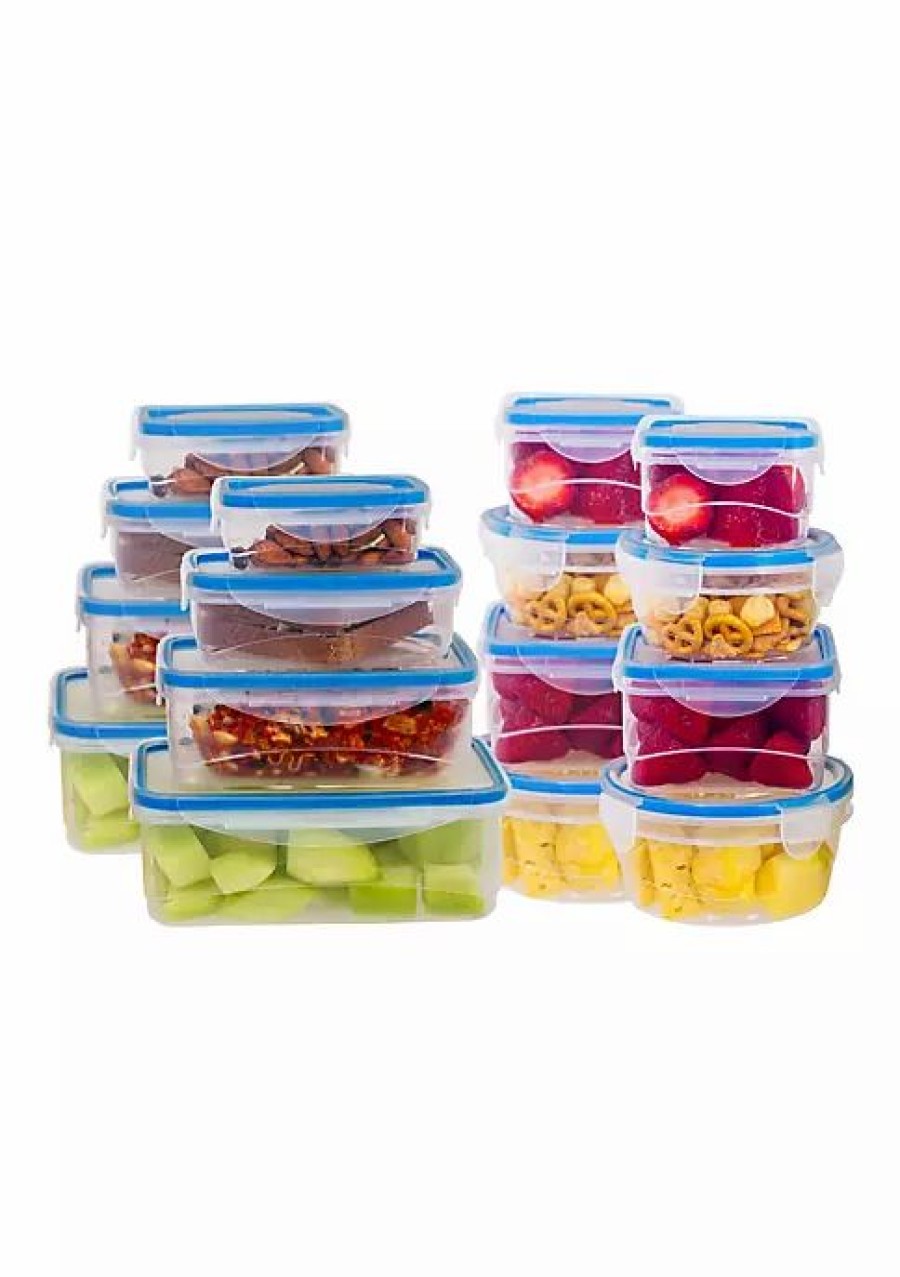 Home * | Best Pirce Lexi Home Durable Meal Prep Plastic Food Containers With Snap Lock Lids Set Of 32