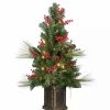 Christmas * | Cheap National Tree 4 Pre-Lit Magnolia Artificial Christmas Tree Clear Lights Green