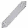 Home * | Wholesale National Tree 72 And White Snowflake Embroidered Christmas Table Runner Gray