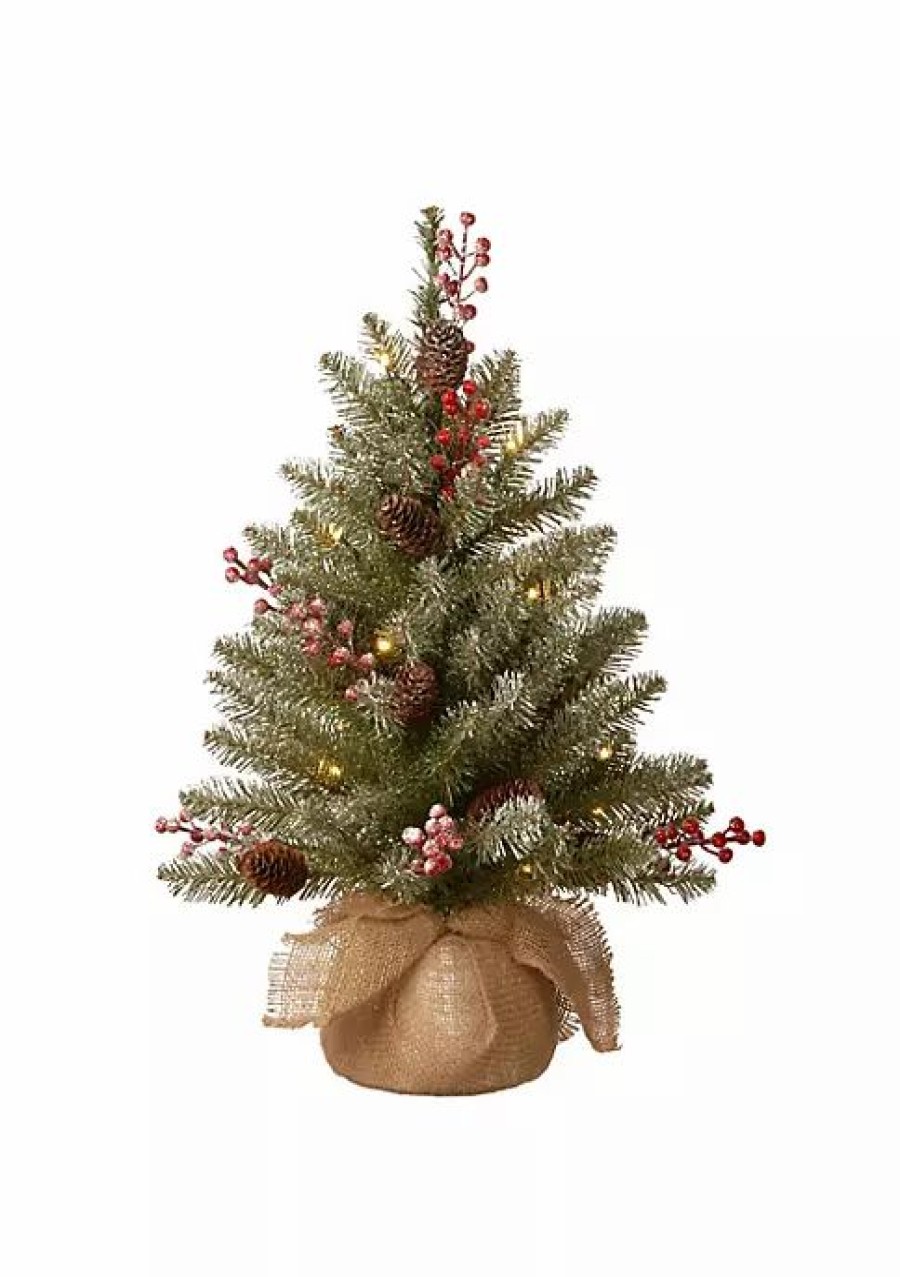 Trees * | Wholesale National Tree 2 Pre-Lit Dunhill Fir Artificial Christmas Tree Warm White Led Lights Green