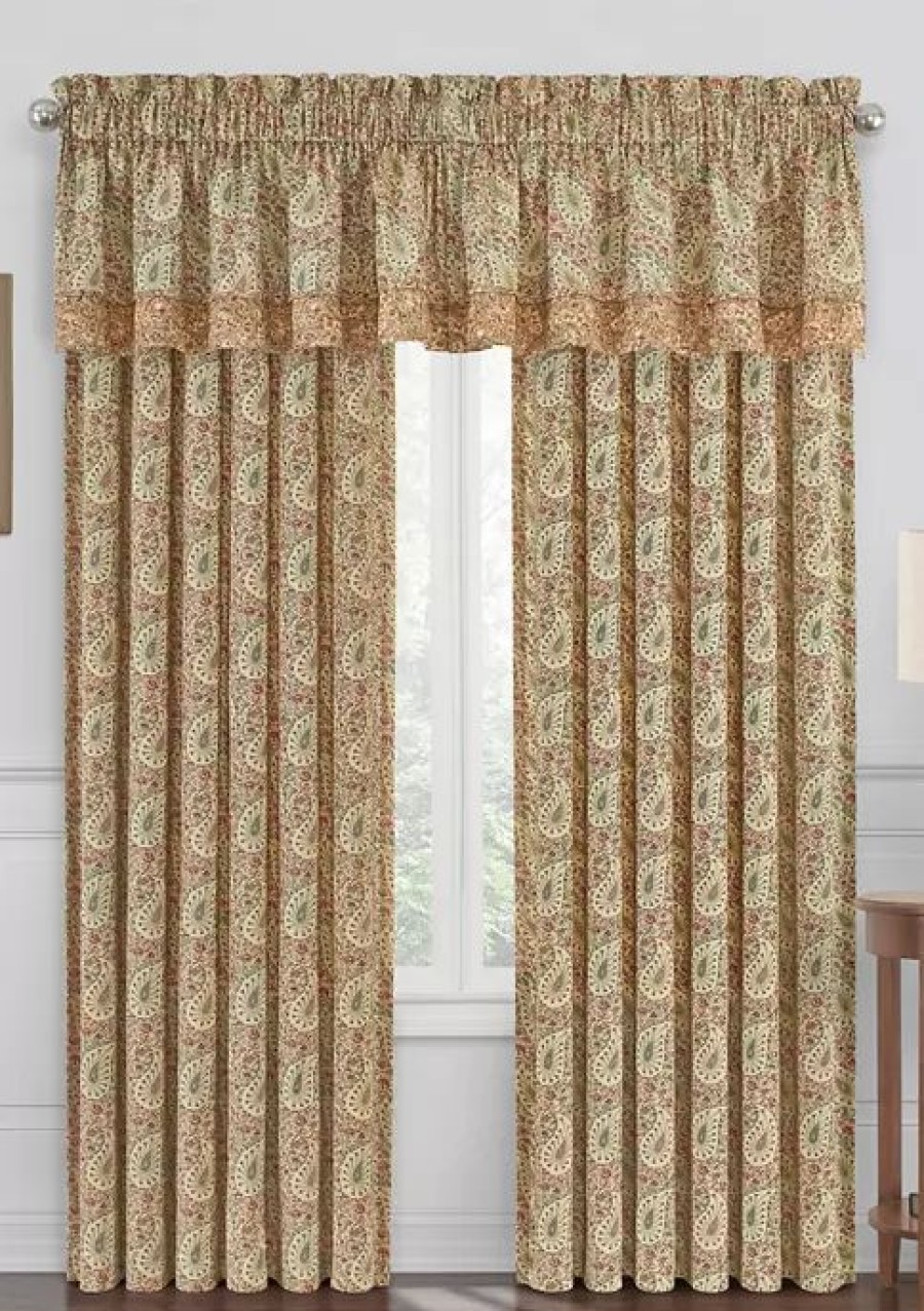 Home * | Deals Waverly Paisley Verveine Window Valance Bayberry