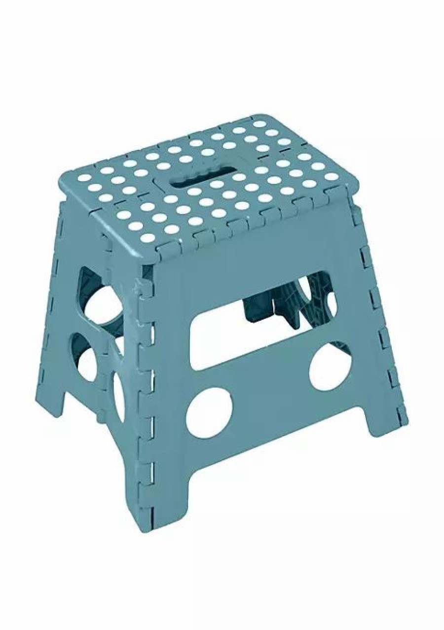 Home * | Coupon Lexi Home Foldable Space Saving Step Stool 12 Inch Teal