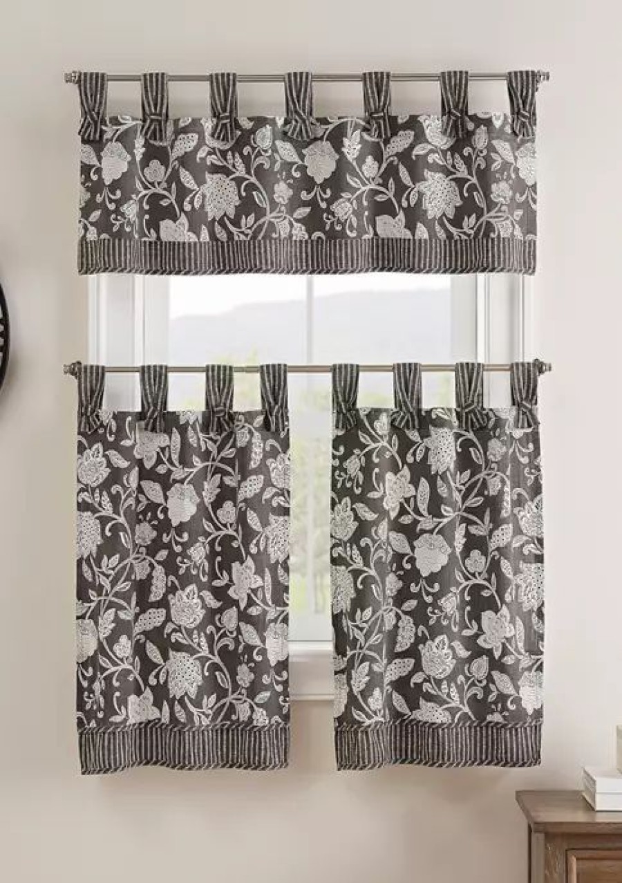 Home * | Best Sale Waverly Stencil Vine Window Valance