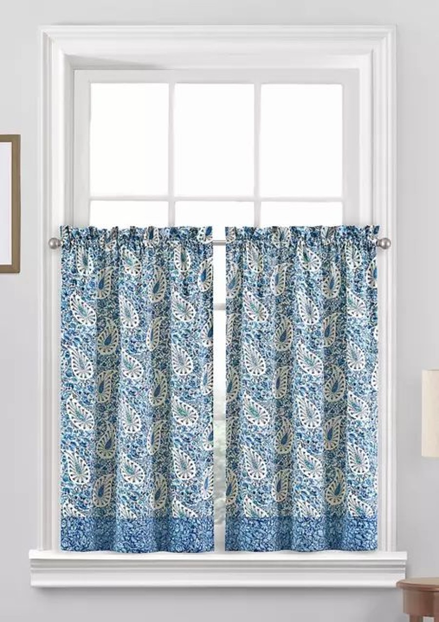 Home * | Budget Waverly Paisley Verveine Window Tier Pair