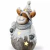 Christmas * | Best Sale National Tree 20.25 And Brown Led Lighted Moose Christmas Tabletop Decor Gray