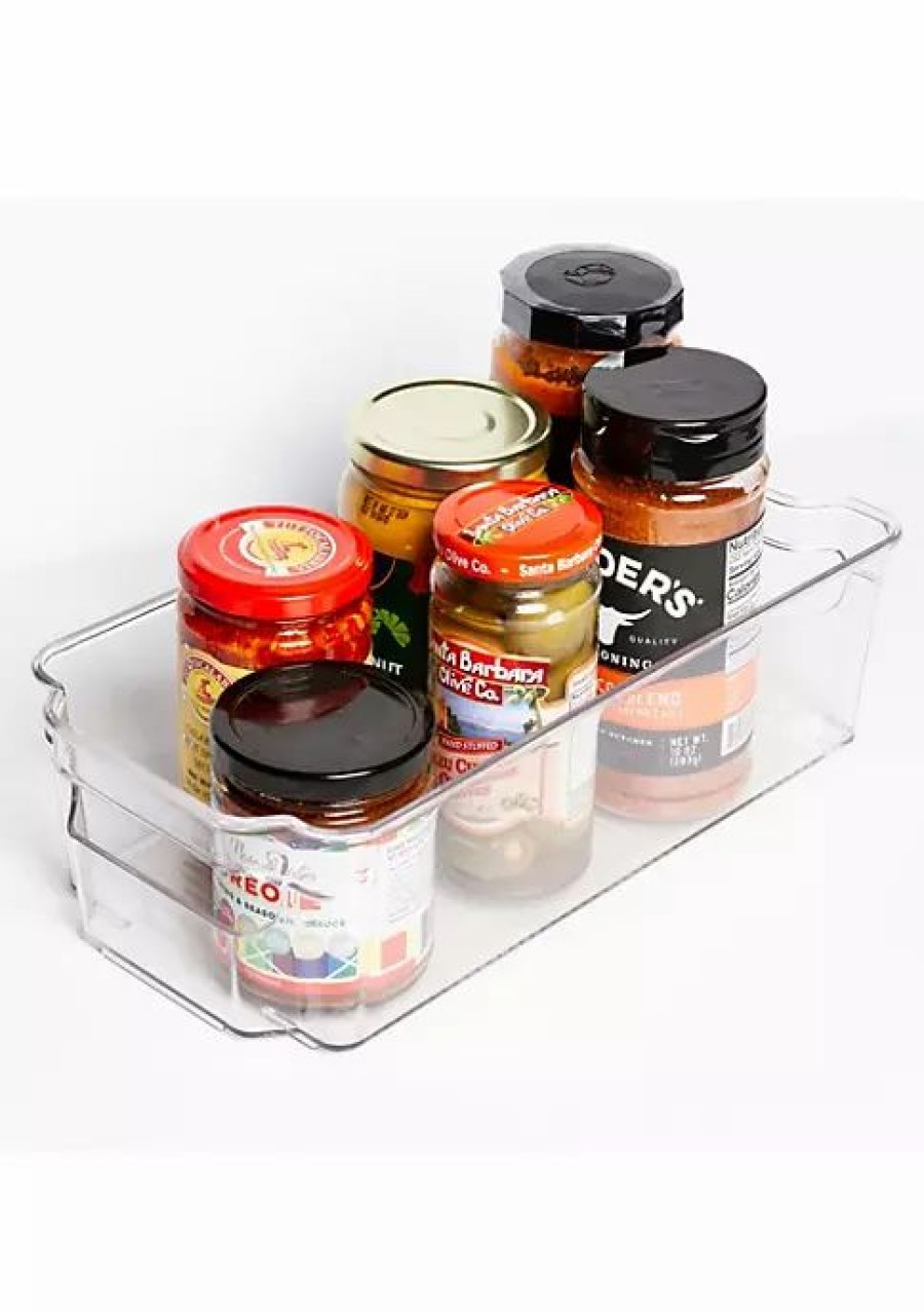 Home * | Cheap Lexi Home Eco Conscious Acrylic Fridge Organizer Tray Set Of 4 Clear