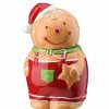 Home * | Brand New National Tree 10 And Red Gingerbread Man Cookie Jar Christmas Decor Beige