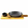 Home * | Wholesale Lexi Home Porcelain Bowl And Dip Sauce Set W/ Paddle Speckled Gunmetal