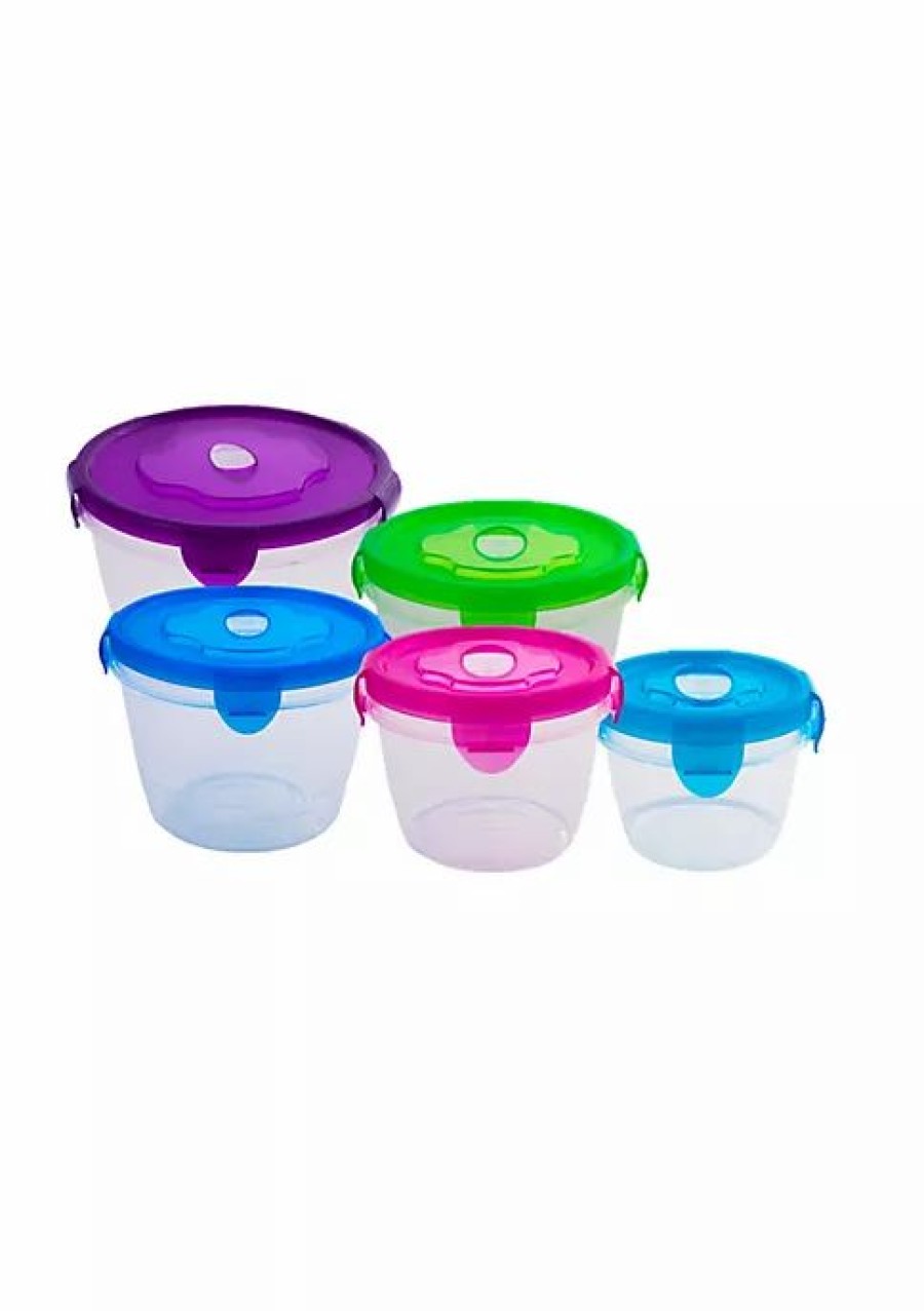 Home * | Buy Lexi Home Food-Safe 10 Piece Jumbo Deli Plastic Food Containers Multi-Color