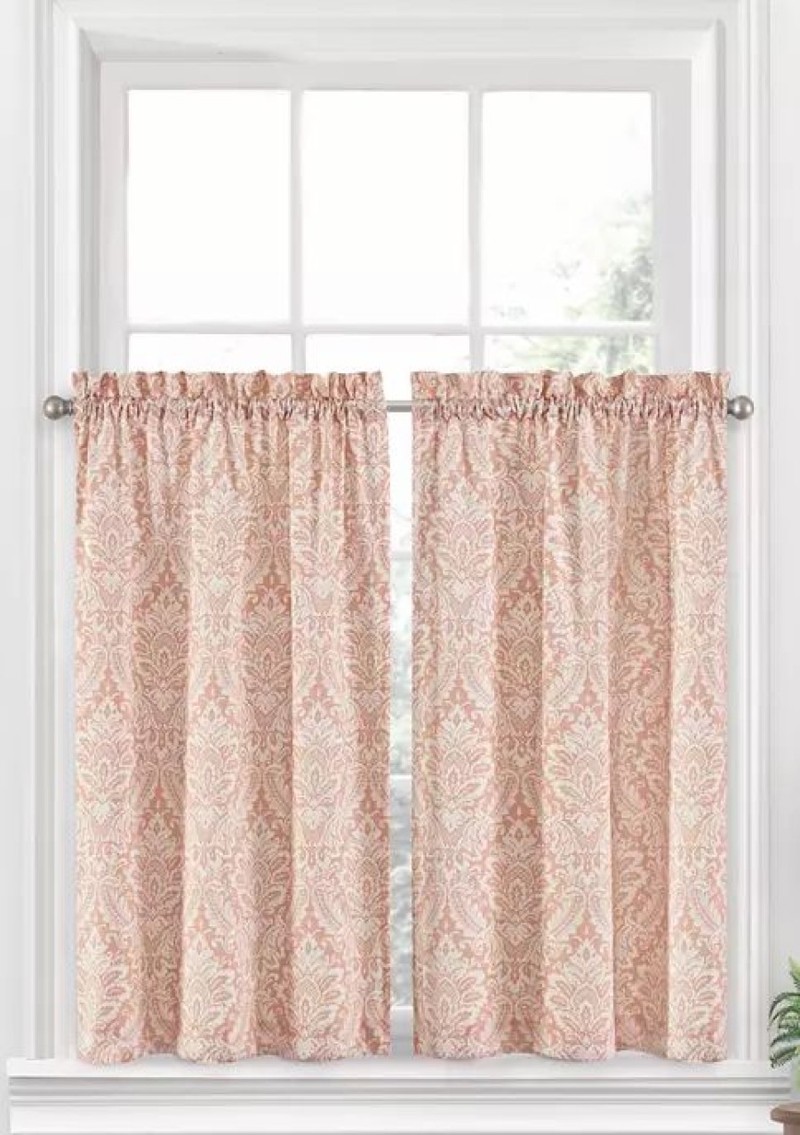 Home * | Promo Waverly Donnington Damask Window Curtain Blush