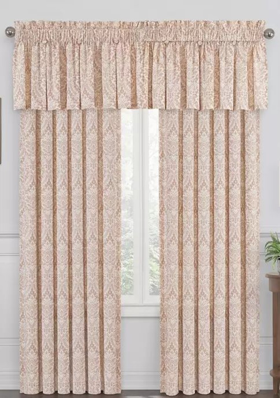 Home * | Promo Waverly Donnington Damask Window Curtain Blush