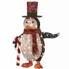 Home * | Best Sale National Tree 36 And Black Penguin Christmas Decor With Led Lights White