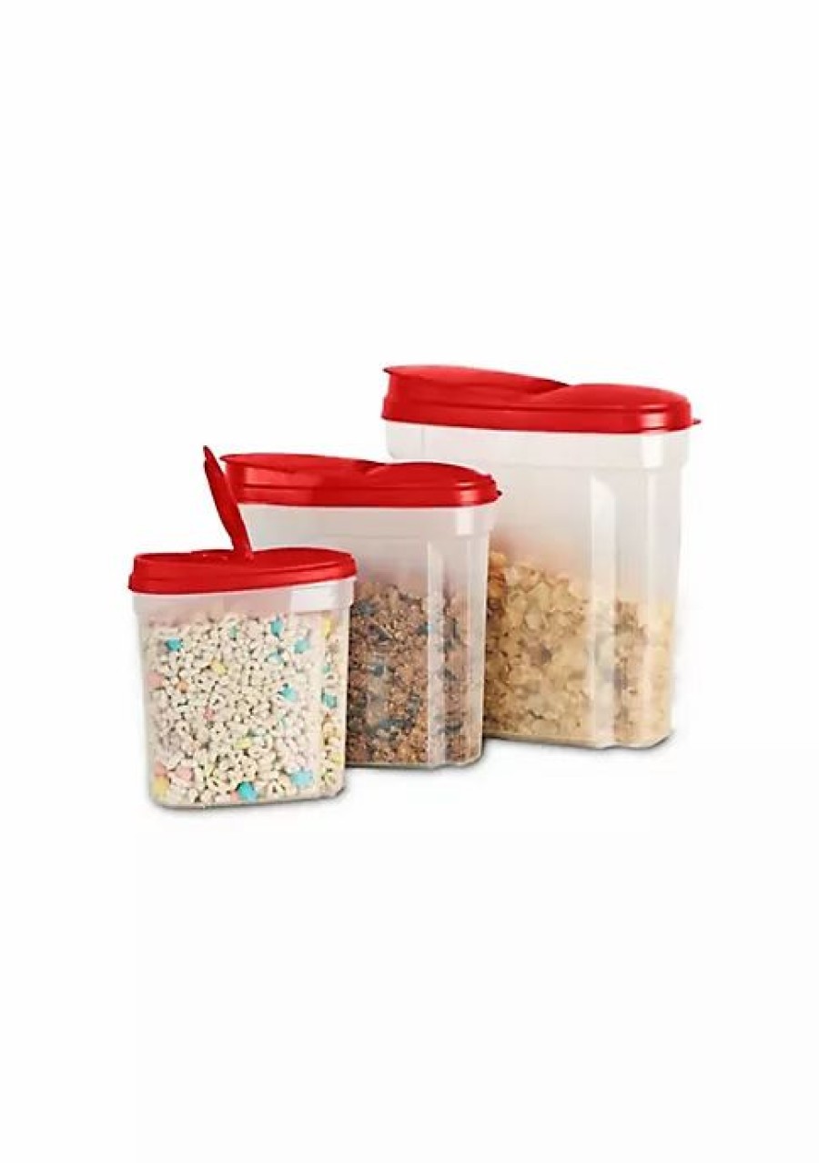 Home * | Best Pirce Lexi Home Plastic 3 Piece Cereal Dispenser Set Dry Food Storage Containers