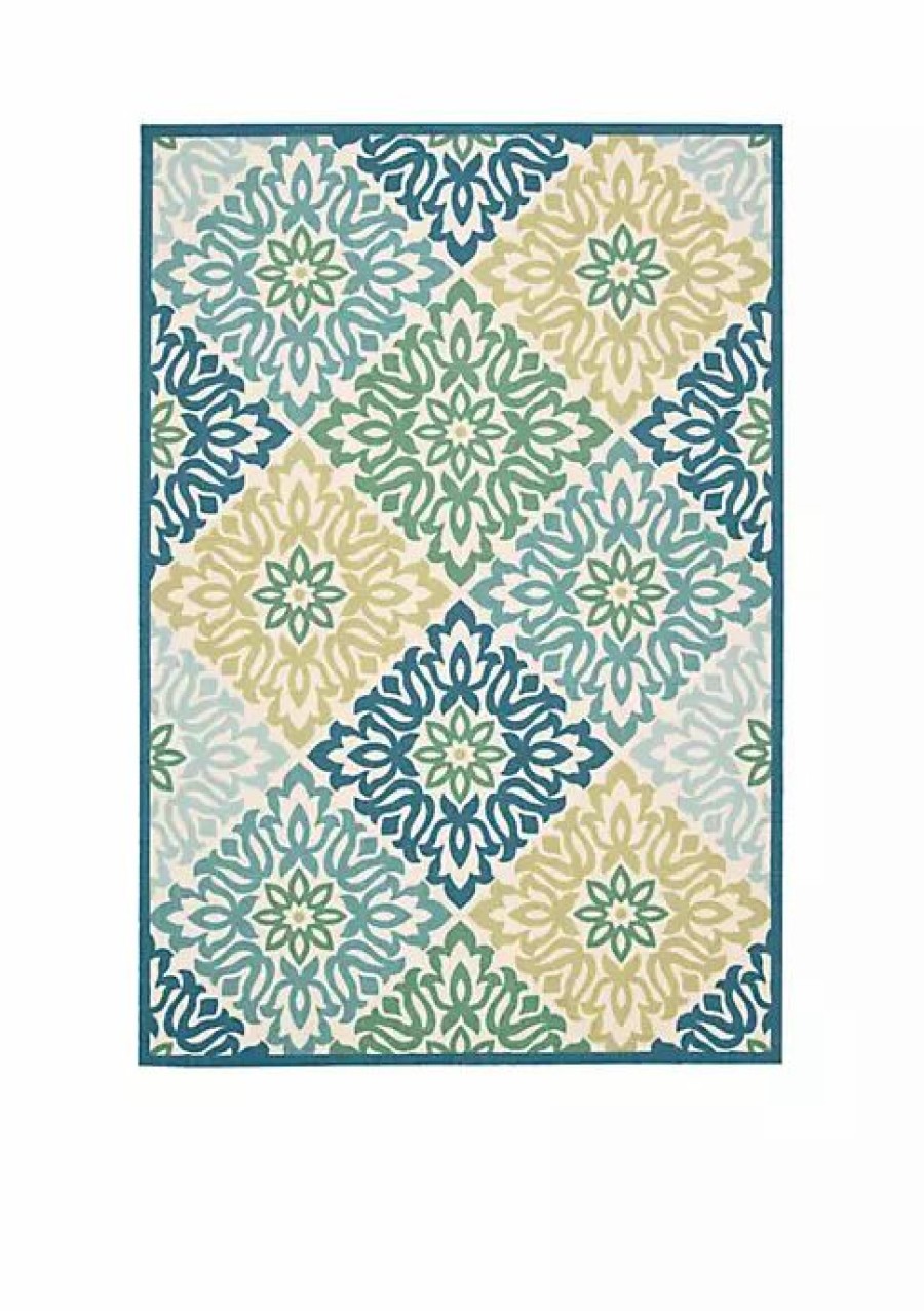 Home * | Deals Waverly Sun N' Shade Indoor/Outdoor Sweet Things Area Rugs Online Only Marine