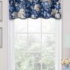 Home * | Best Deal Traditions By Waverly Forever Yours Floral Window Valance Indigo