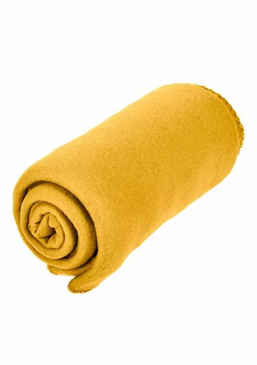 Bed & Bath * | Best Sale Lexi Home Versatile 50 X 60 Cozy Premiuim Fleece Throw Blanket Single Pack Mustard Yellow