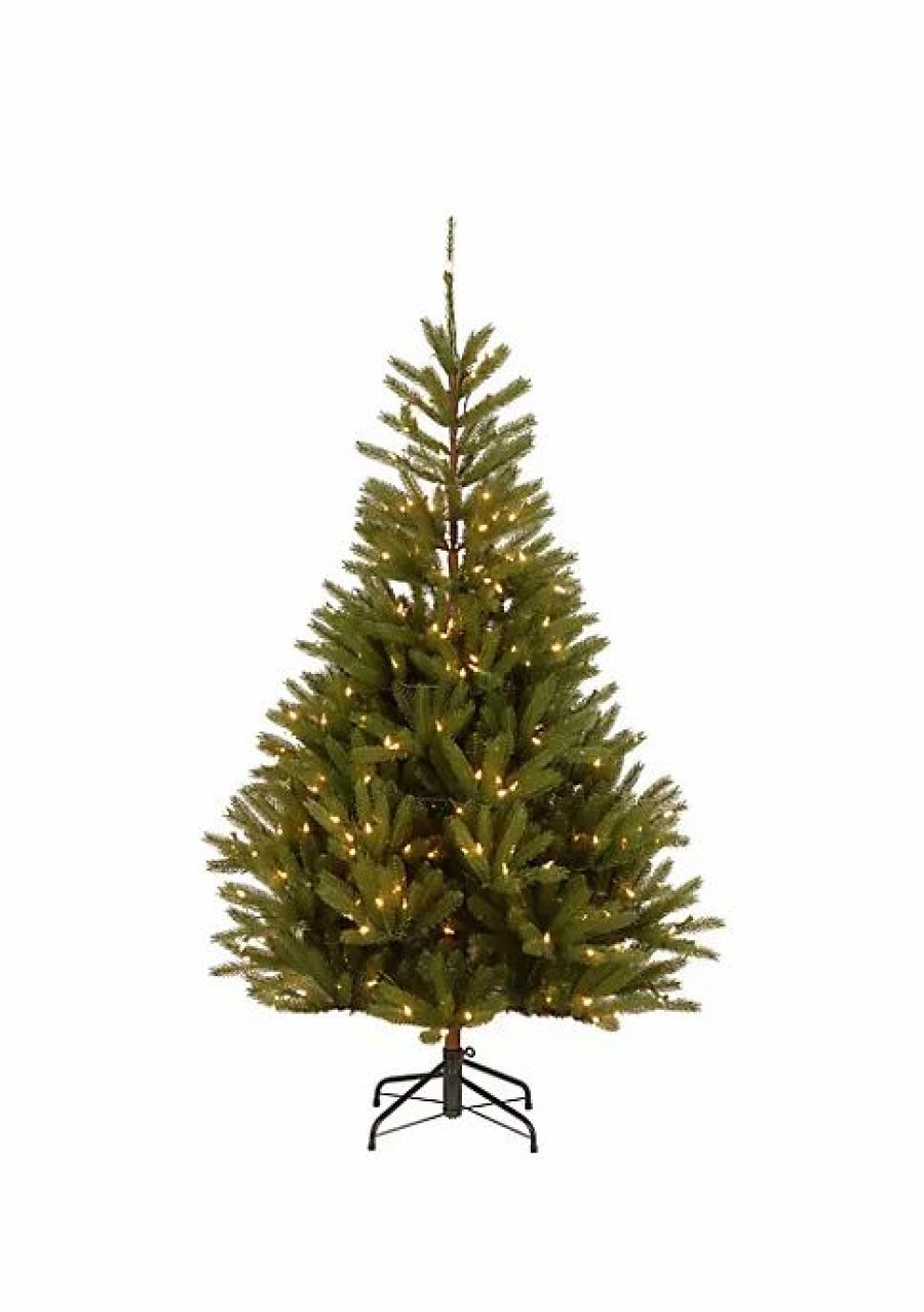 Trees * | Cheapest National Tree 7.5' Pre-Lit Medium Topeka Spruce Artificial Christmas Tree Clear Led Lights Green