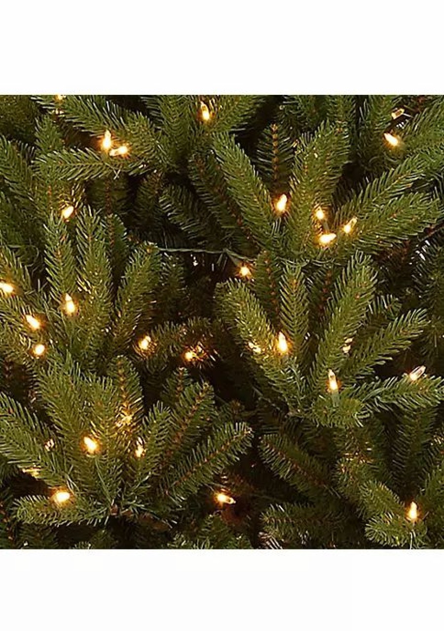 Trees * | Cheapest National Tree 7.5' Pre-Lit Medium Topeka Spruce Artificial Christmas Tree Clear Led Lights Green