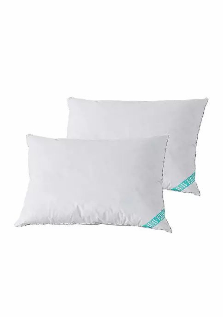 Bed & Bath * | Coupon Waverly Antimicrobial Goose Nano Feather Pillow (Set Of 2) White