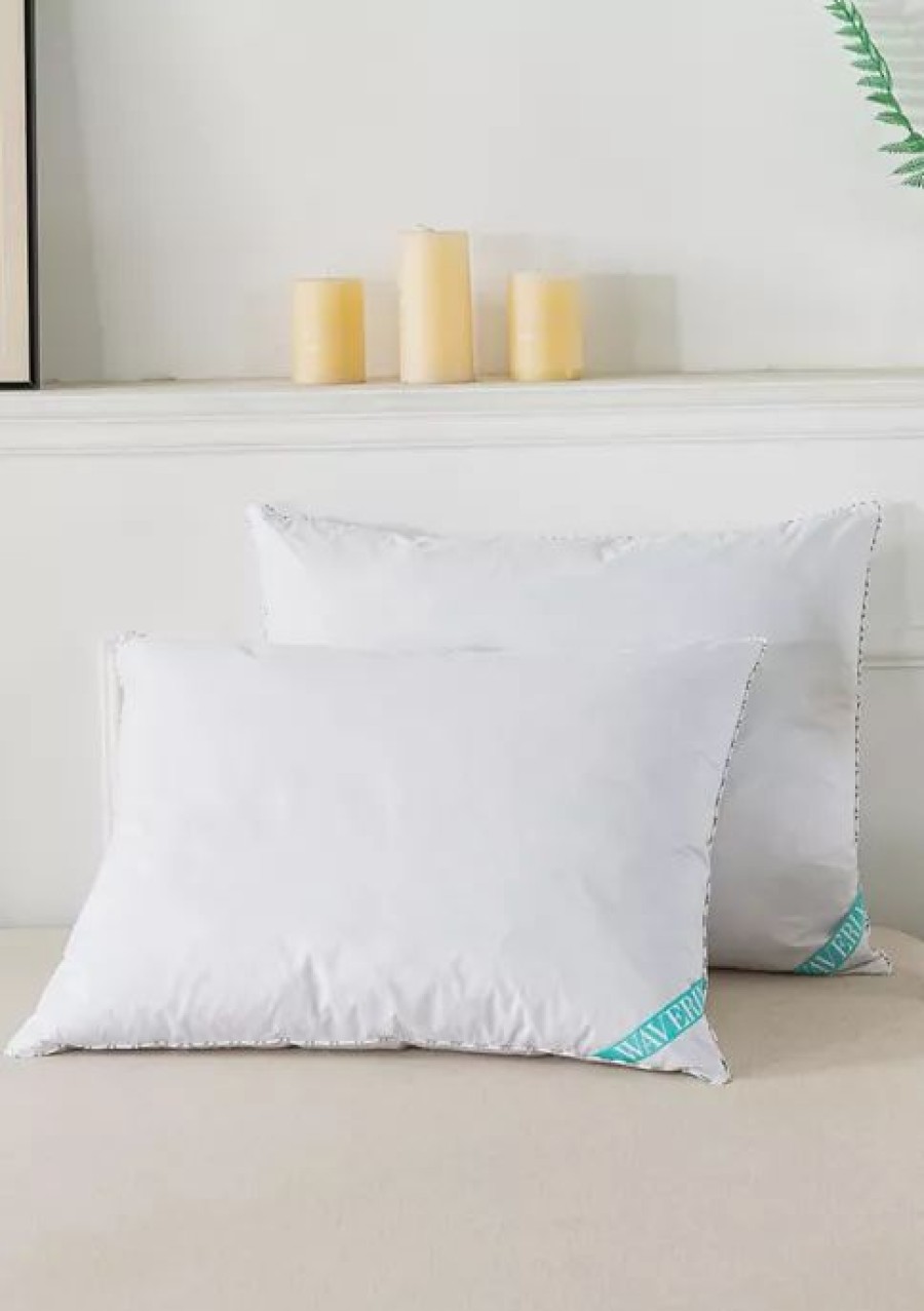 Bed & Bath * | Coupon Waverly Antimicrobial Goose Nano Feather Pillow (Set Of 2) White