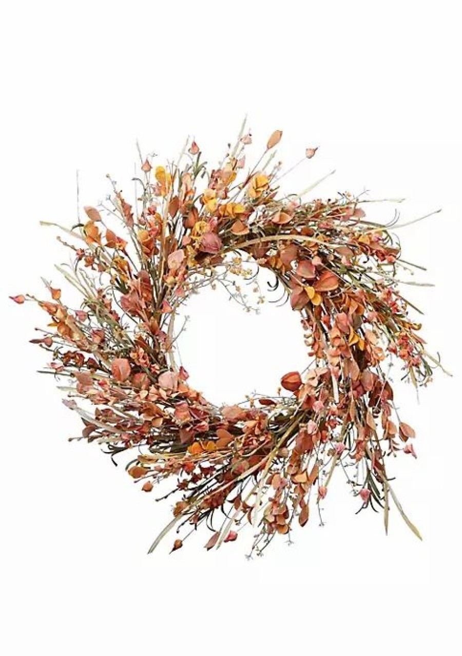 Home * | Deals National Tree Wild Flowers Artificial Thanksgiving Wreath 22-Inch Unlit Yellow