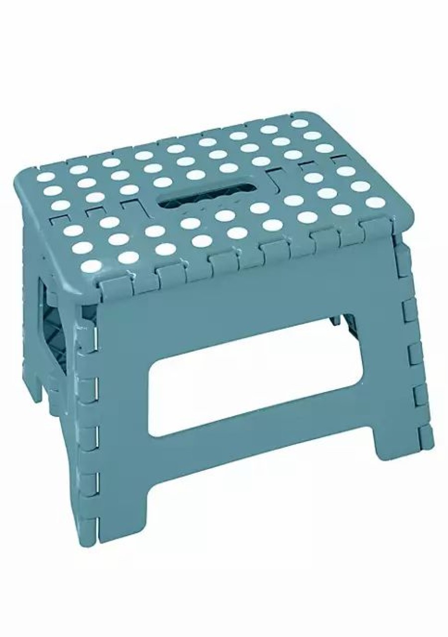 Home * | Brand New Lexi Home Foldable Space Saving Step Stool 9 Inch Teal