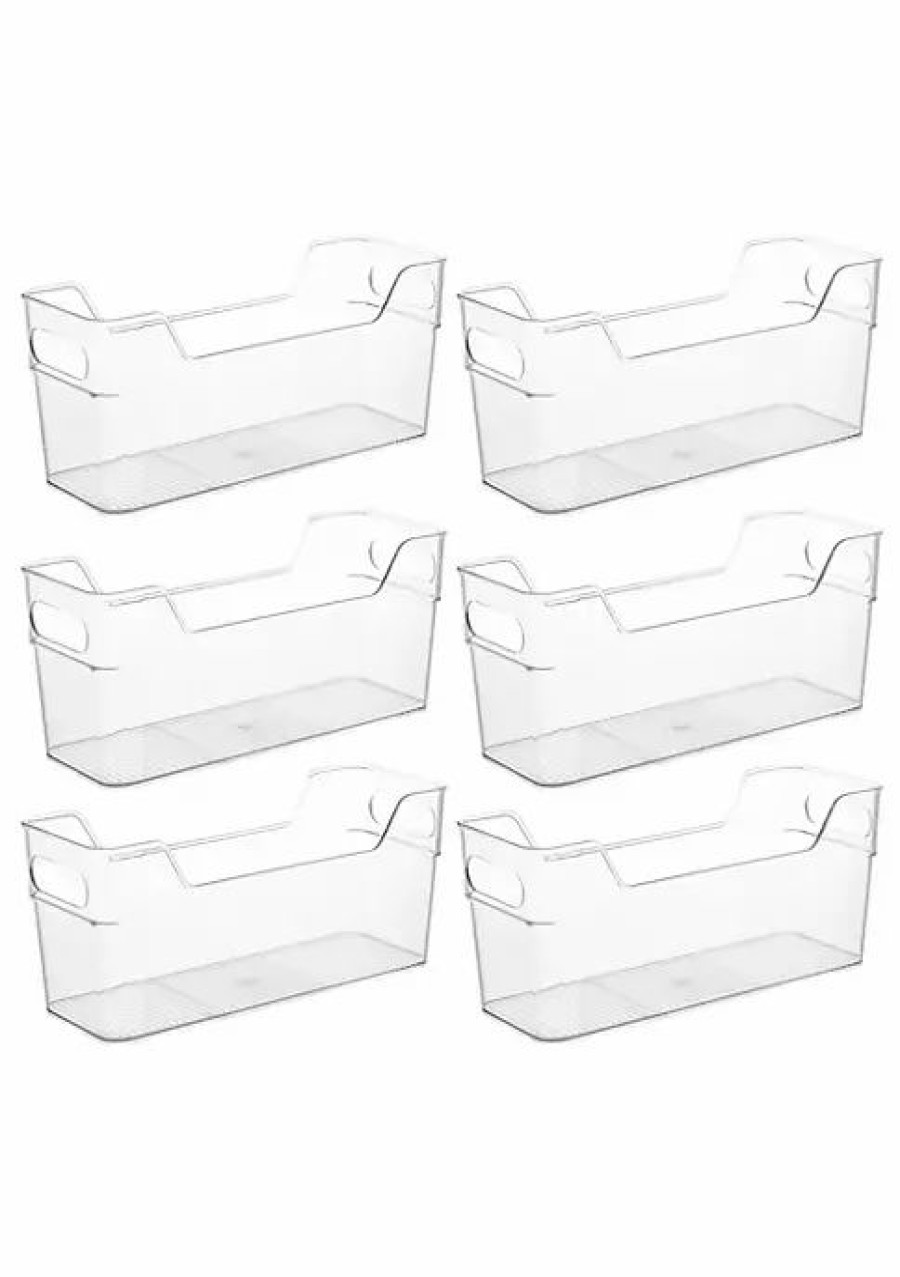 Home * | Cheapest Lexi Home Eco Conscious Acrylic Fridge Organizer Bin Set Of 6 Clear