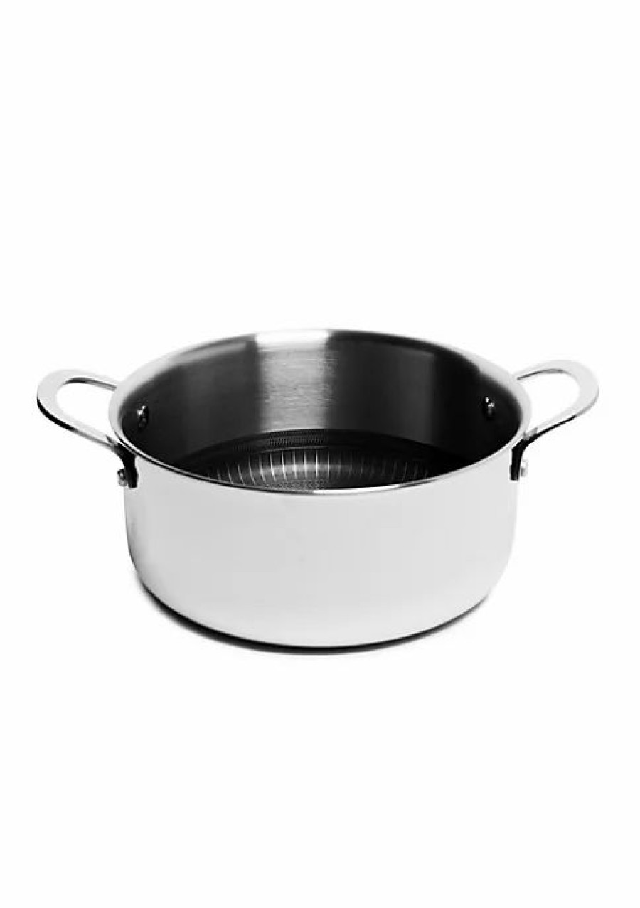 Home * | Brand New Lexi Home Diamond Tri-Ply Kitchen 4.8 Qt Dutch Oven Casserole With Glass Lid- Nonstick Heat Resistant Kitchen Cookware Stainless Steel