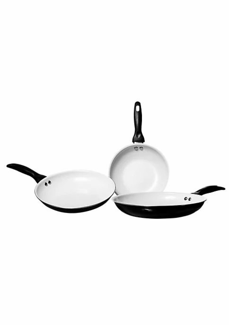 Home * | Best Reviews Of Lexi Home Aluminum 3-Piece Non-Stick Frying Pan Set