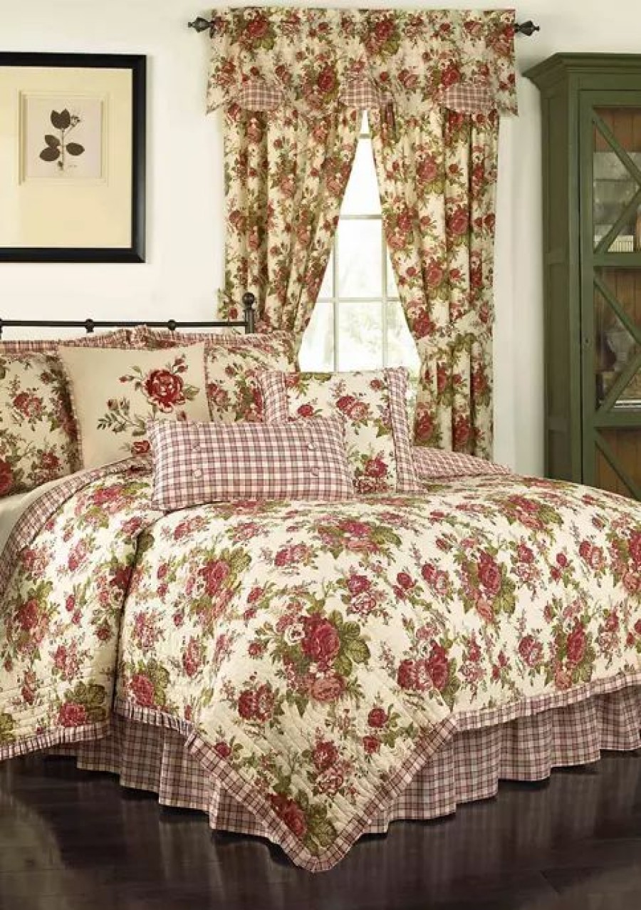 Bed & Bath * | Top 10 Waverly Norfolk 3-Piece Quilt Set Tea Stain