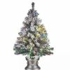 Trees * | Buy National Tree 36 And White Ever Flocked Christmas Tree Tabletop Decor Green