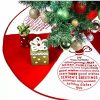 Holiday * | Brand New Lexi Home 36 In. Red And White Seasons Greetings Christmas Tree Skirt Red/White