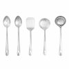 Home * | Best Reviews Of Lexi Home Premium Stainless Steel 13 Inch Supreme Hammered Kitchen Utensils Set Of 5 Nickel/Silver