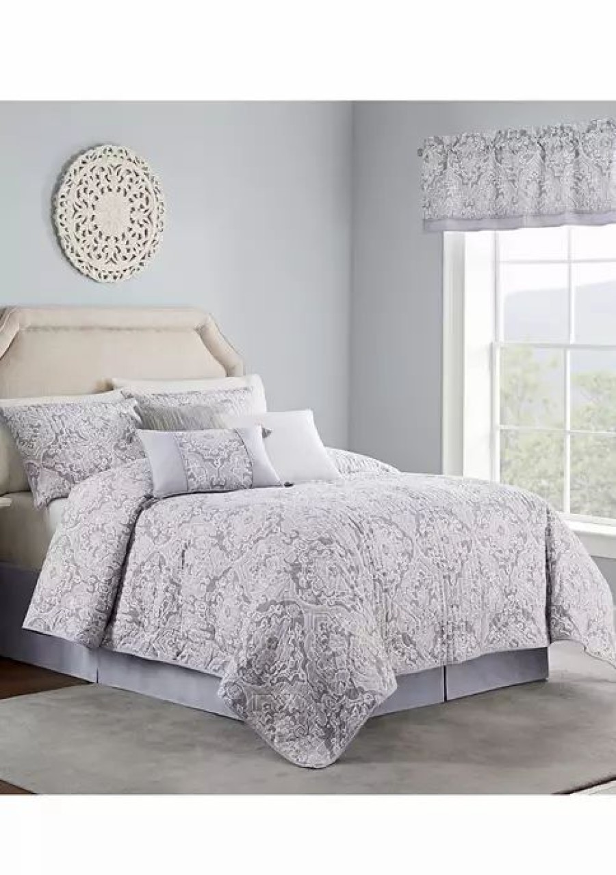 Bed & Bath * | Best Deal Waverly Izmir Four Piece Quilt Set Grey