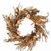 Home * | New National Tree And Brown Harvest Themed Artificial Autumn Wreath 24-Inch Unlit Orange