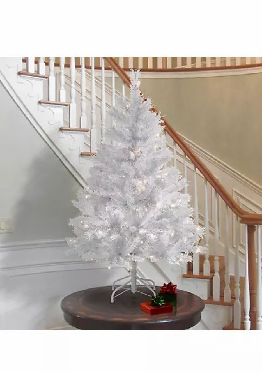 Trees * | Best Pirce National Tree 4.5 Pre-Lit Medium Winchester Pine Artificial Christmas Tree Clear Lights White