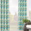 Home * | Coupon Waverly Sun N Shade Borderline Curtain Panel Oasis