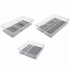 Home * | Cheapest Lexi Home Eco Conscious Multi Compartment Acrylic Organizer Trays Set Of 3 Assorted Organizers Clear